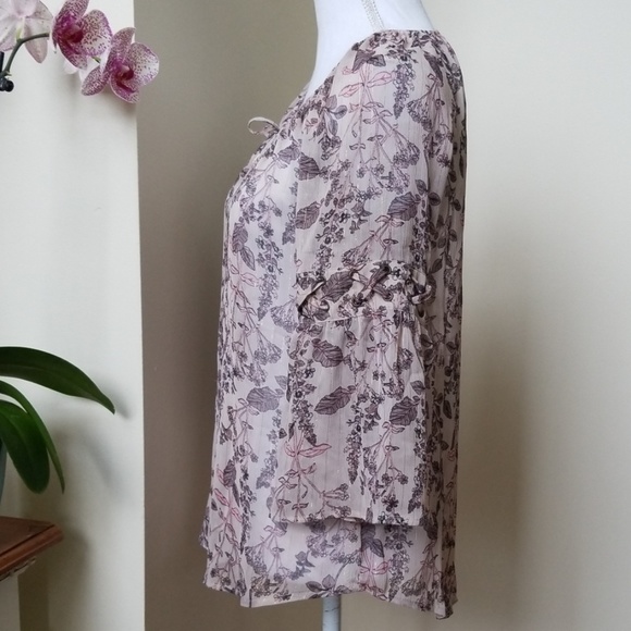 Style & Co. Bell Sleeve Chiffon Peasant Blouse Top *NWOT - Picture 3 of 8